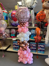 Rose Gold Birthday Balloon Column